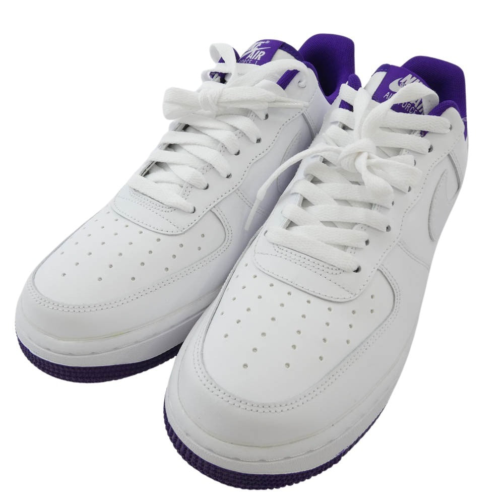 NIKE ナイキ CJ1380-100 Air Force 1 Low '07 Voltage Purple エア フォース ロー ボルテージ パープル スニーカー ホワイト系 パープル系 27cm【極上美品】【中古】