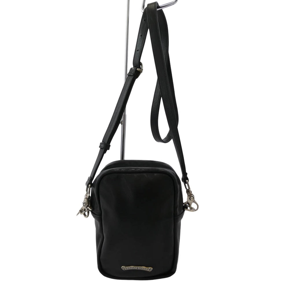 CHROME HEARTS クロムハーツ（原本無） TAKA MINI LTHR タカミニ セメタリークロスパッチ レザー ショルダーバッグ ブラック系【中古】