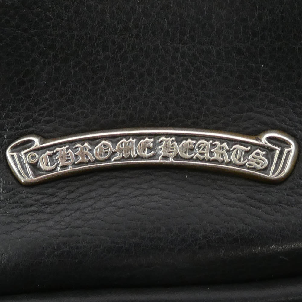 CHROME HEARTS クロムハーツ（原本無） TAKA MINI LTHR タカミニ セメタリークロスパッチ レザー ショルダーバッグ ブラック系【中古】