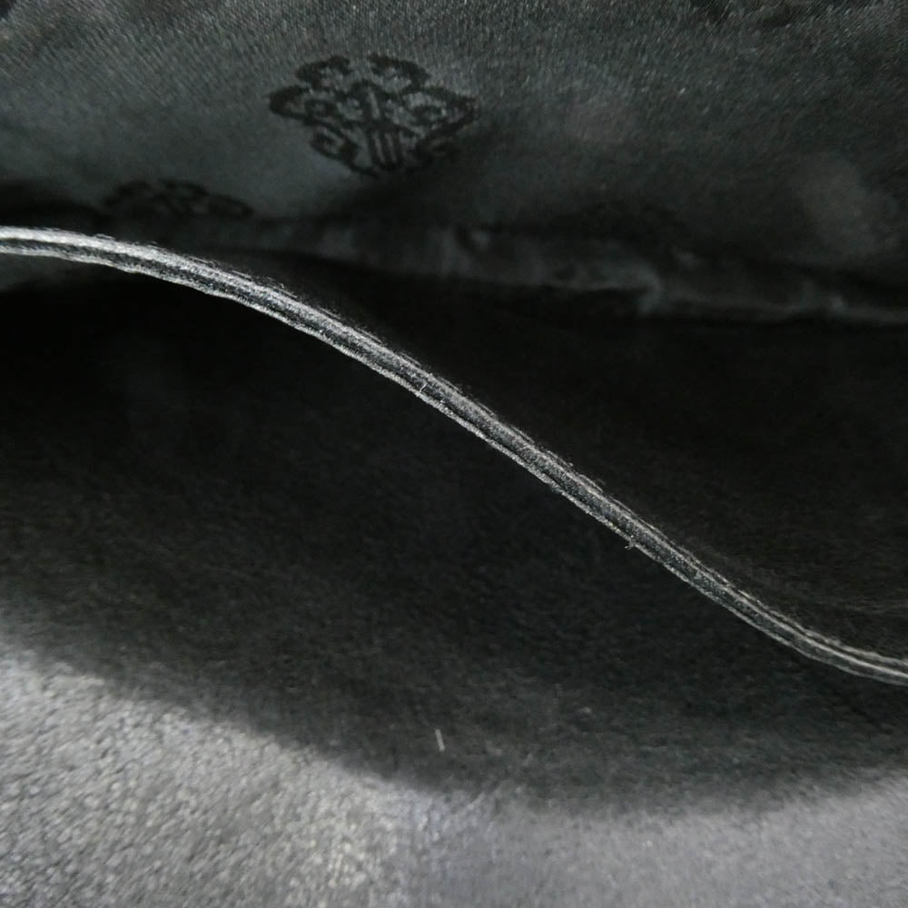 CHROME HEARTS クロムハーツ（原本無） LNG SNGL FLD TIPS シングルフォールド レザー財布 ブラック系 シルバー系【中古】