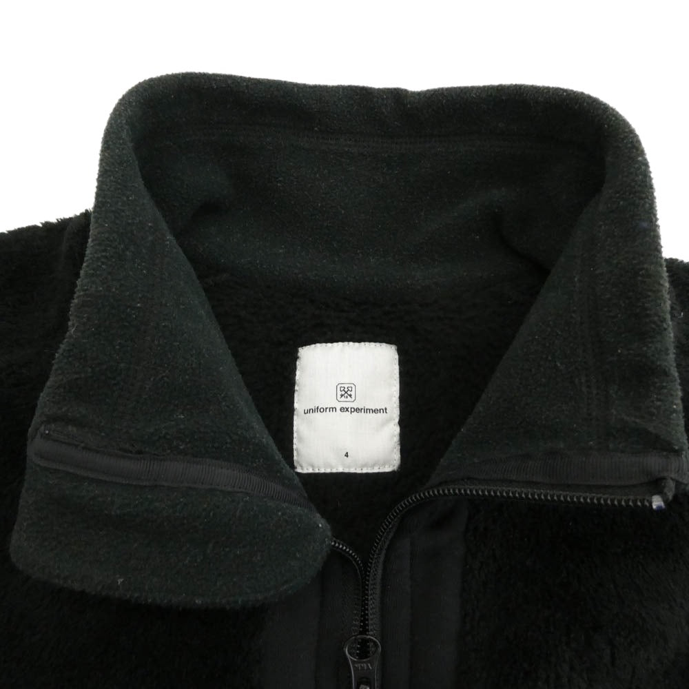 uniform experiment ユニフォームエクスペリメント 20AW ue-202046 POLARTEC DOT PANELED FLEECE BLOUSON ポーラテック ドット パネルド フリース ブルゾン ブラック系 4【中古】