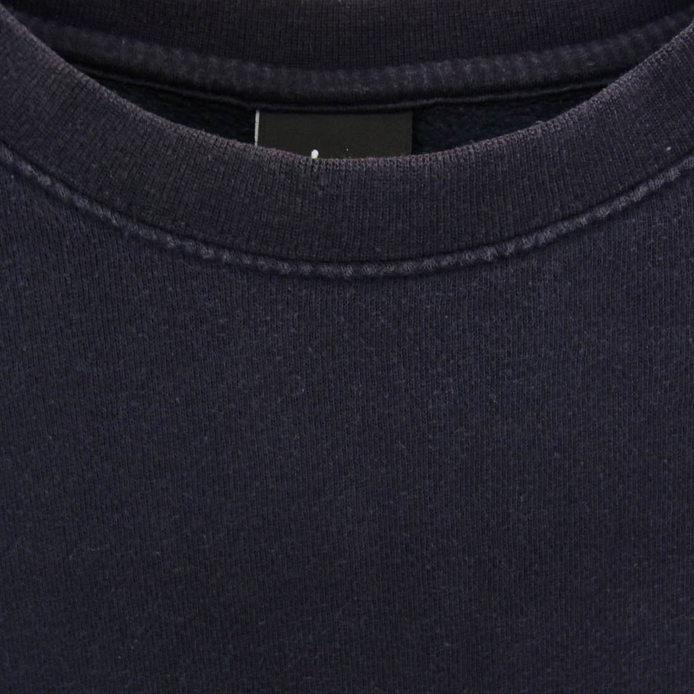 STUSSY ステューシー INTERNATIONAL TRIBE インターナショナルトライブ ロゴ刺繍 バックロゴ クルーネック スウェット トレーナー ブラック系 M【中古】