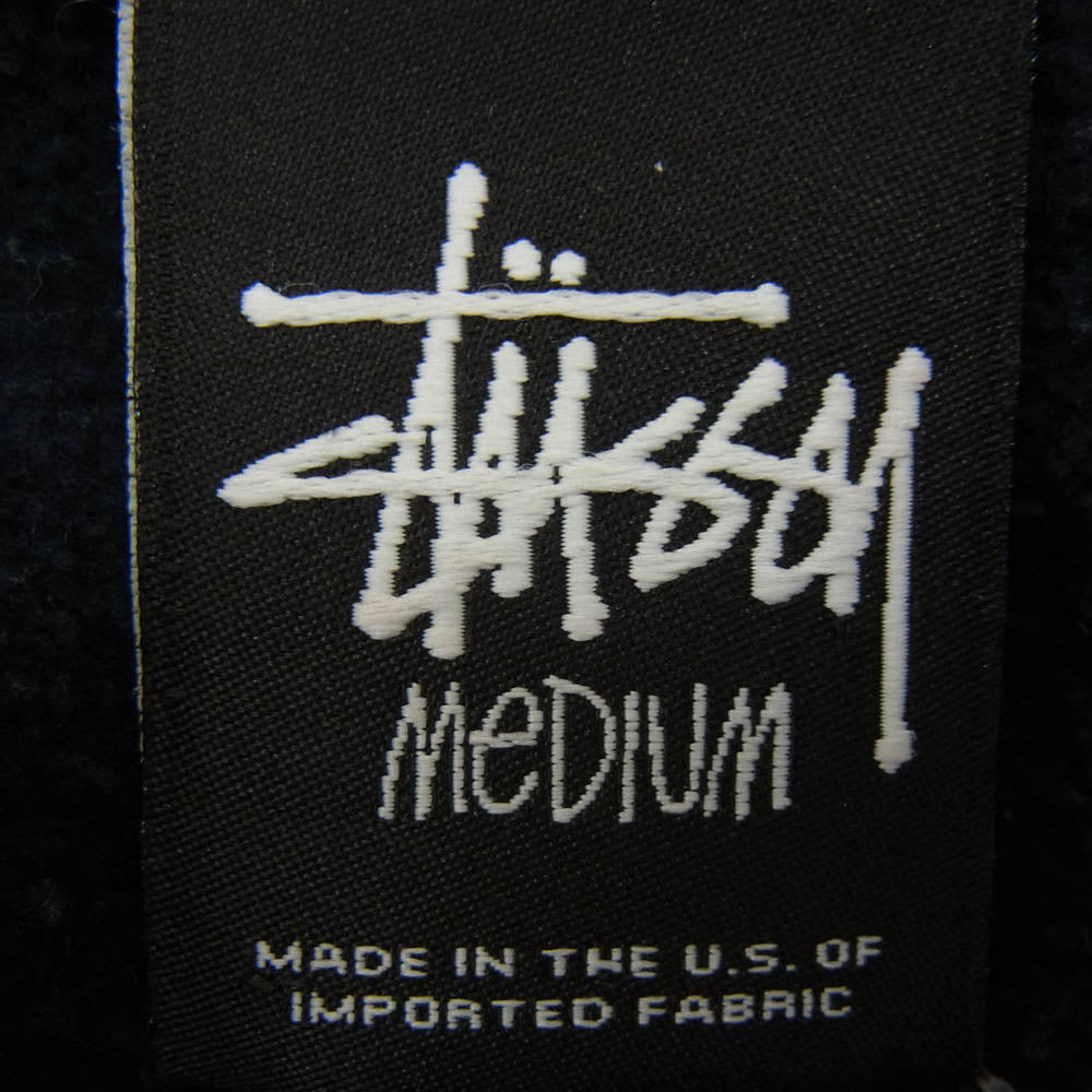 STUSSY ステューシー INTERNATIONAL TRIBE インターナショナルトライブ ロゴ刺繍 バックロゴ クルーネック スウェット トレーナー ブラック系 M【中古】