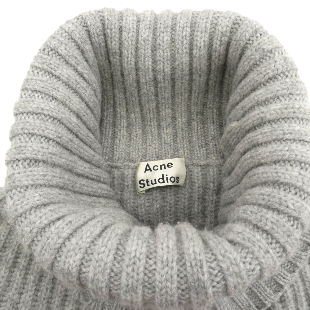 ACNE STUDIOS アクネストゥディオズ 19A173 DISA L-WOOL PAW17 タートルネック ウール セーター ニット グレー系 XS【中古】