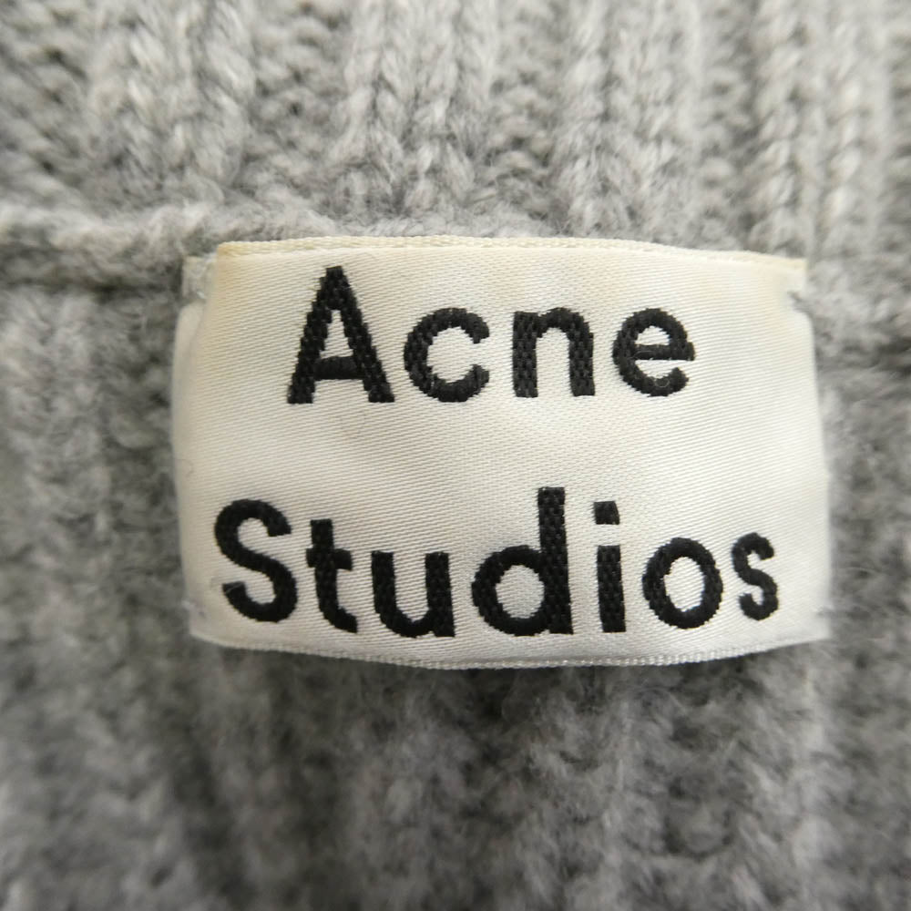 ACNE STUDIOS アクネストゥディオズ 19A173 DISA L-WOOL PAW17 タートルネック ウール セーター ニット グレー系 XS【中古】
