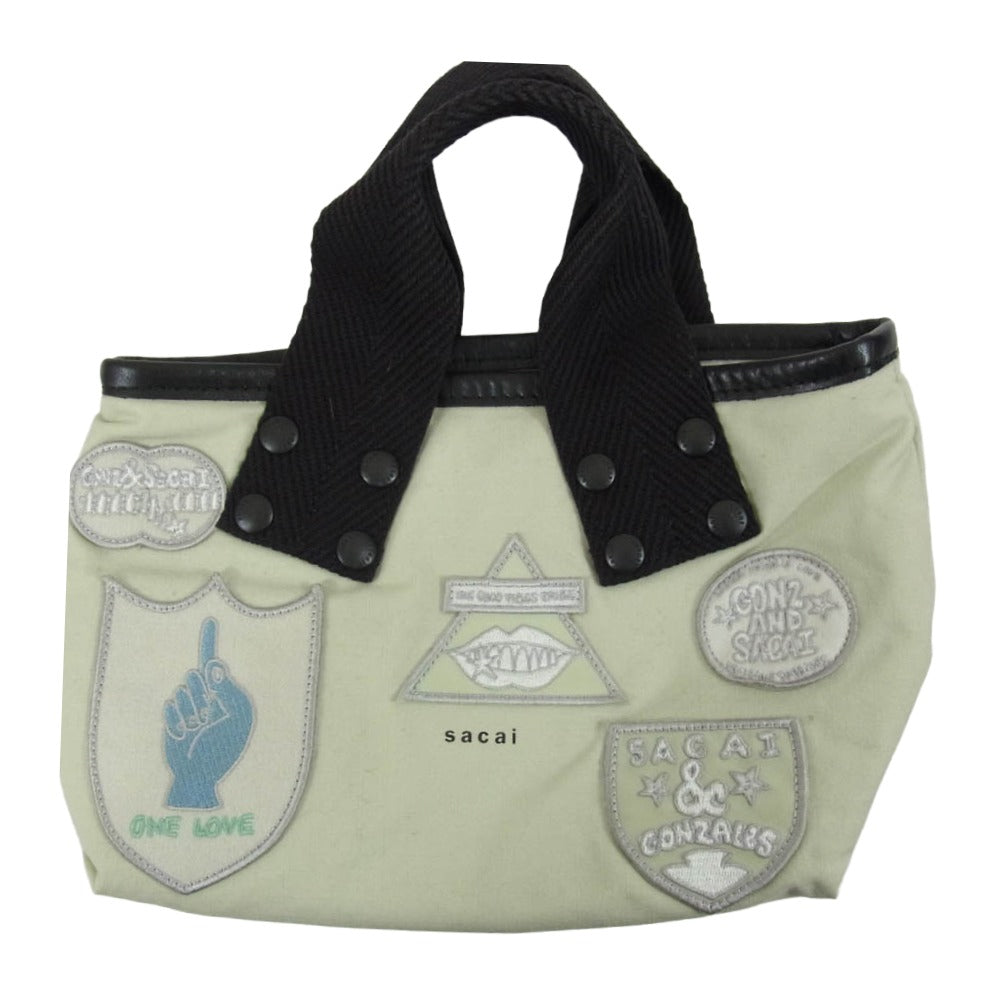 Sacai サカイ 24SS 24-0880S Gonz Multi Patch Tote ゴンズ リップストップ ミニ ハンドバッグ トートバッグ グレー系 OS【中古】