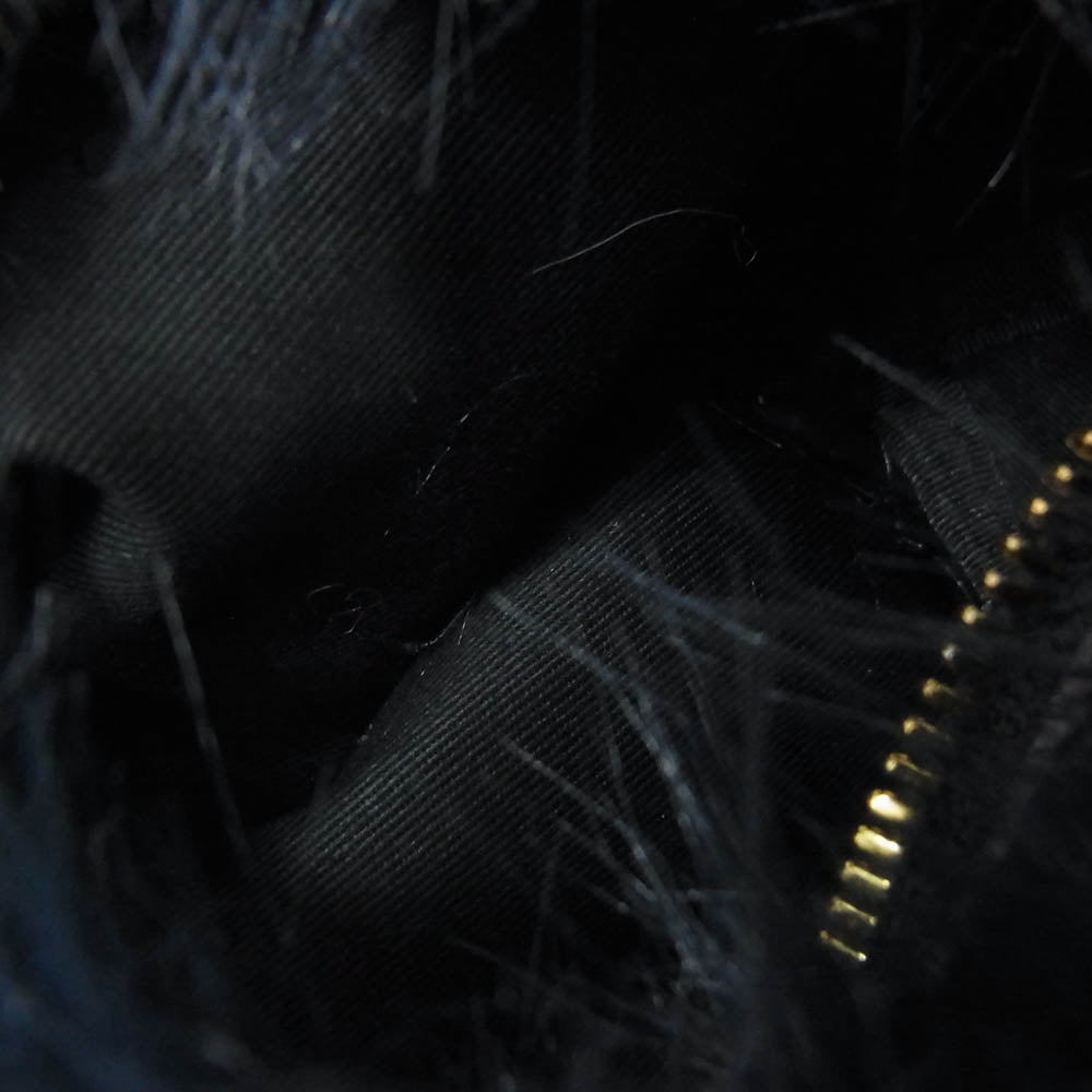 Sacai サカイ Small Pochette Faux Fur フェイクファー ハンドバッグ