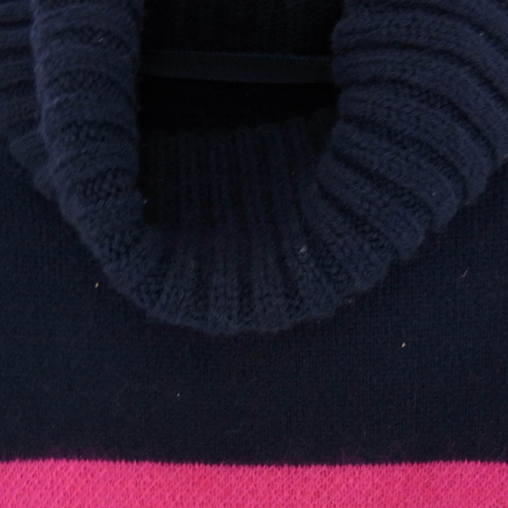 Sacai サカイ 19AW 19-04555 ウール アルパカ モヘア混 レオパード柄 タートルネック ニット セーター ブラウン系 2【中古】