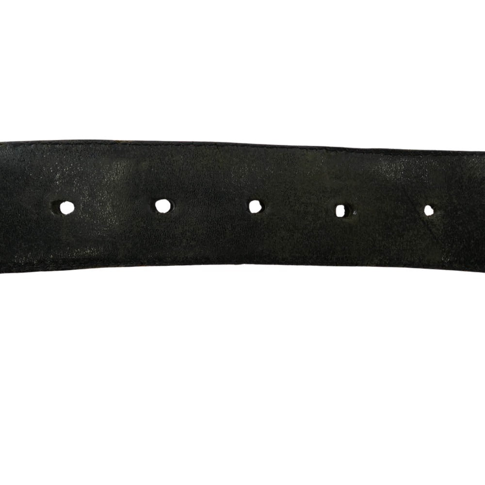 CHROME HEARTS クロムハーツ（原本無） 3PC ROLLER 1.5 3PC ローラー バックル レザー ベルト 30inch ブラック系 シルバー系 30【中古】