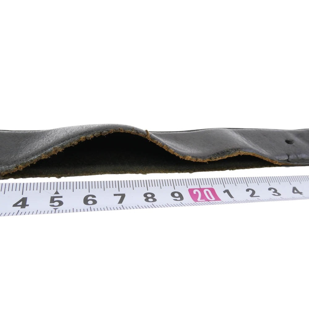 CHROME HEARTS クロムハーツ（原本無） 3PC ROLLER 1.5 3PC ローラー バックル レザー ベルト 30inch ブラック系 シルバー系 30【中古】