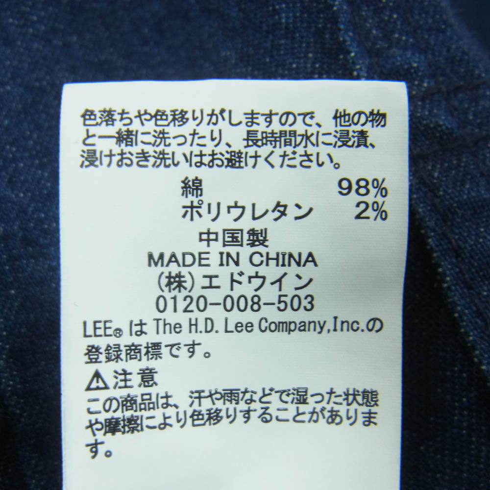 Lee リー LM5807 FLeeasy Narrow ナロー イージー デニム パンツ 中国製 インディゴブルー系 FREE【中古】