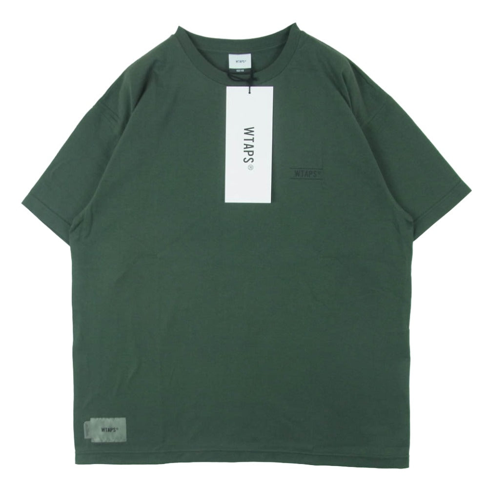 WTAPS ダブルタップス 25SS 251atdt-stm10s Containing 02 SS Cotton OliveDrab コンテイニング コットン オリーブドラブ 半袖 Tシャツ グリーン系 02【新古品】【未使用】【中古】