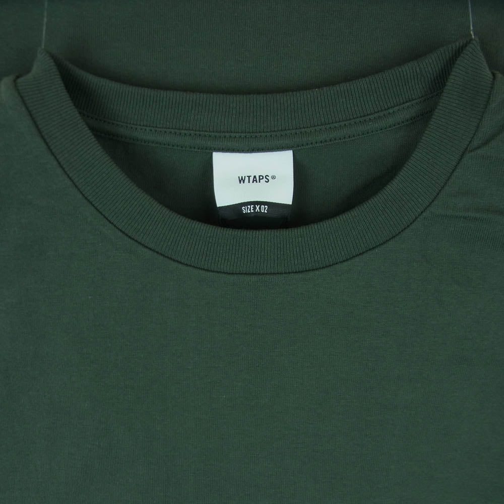 WTAPS ダブルタップス 25SS 251atdt-stm10s Containing 02 SS Cotton OliveDrab コンテイニング コットン オリーブドラブ 半袖 Tシャツ グリーン系 02【新古品】【未使用】【中古】