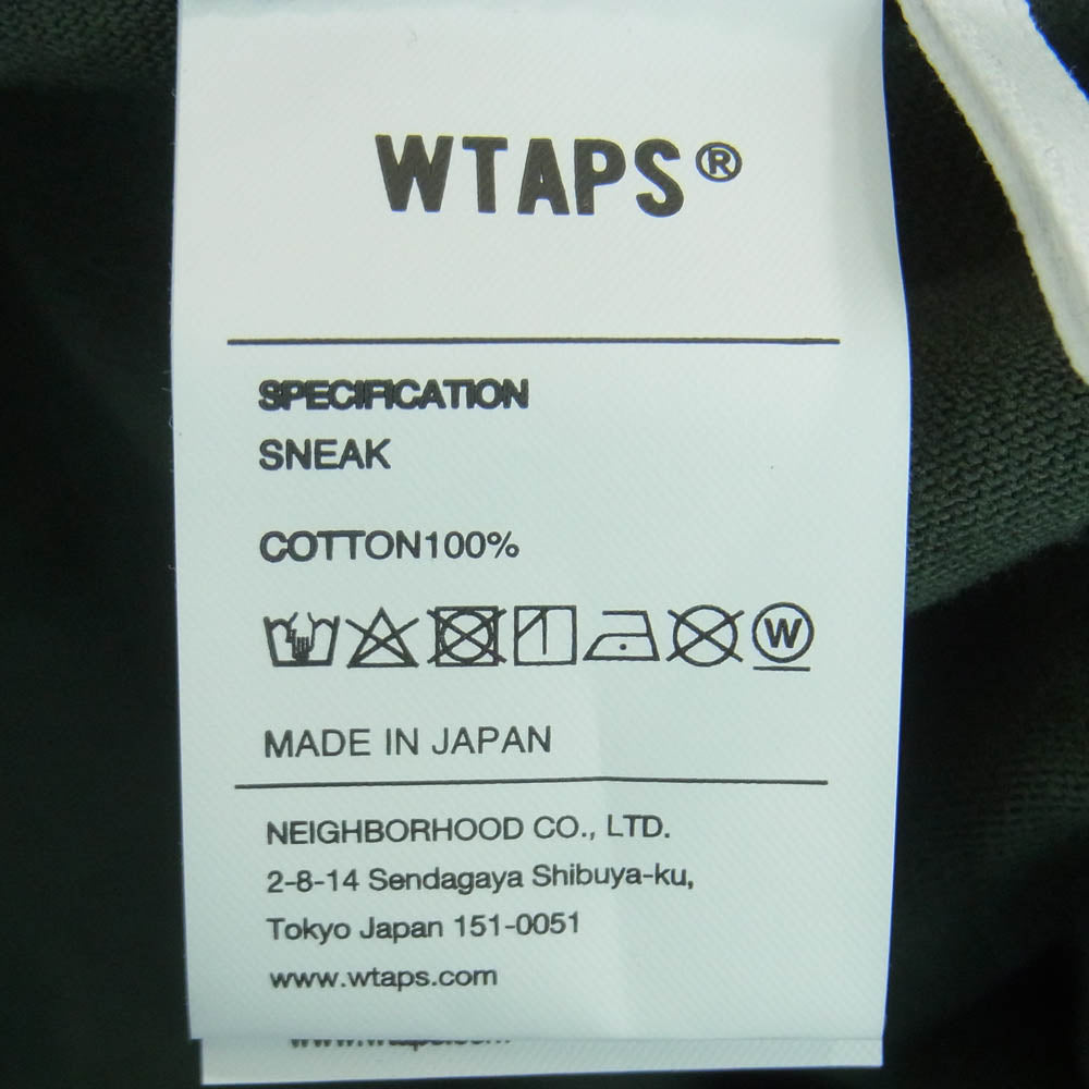 WTAPS ダブルタップス 25SS 251atdt-stm10s Containing 02 SS Cotton OliveDrab コンテイニング コットン オリーブドラブ 半袖 Tシャツ グリーン系 02【新古品】【未使用】【中古】