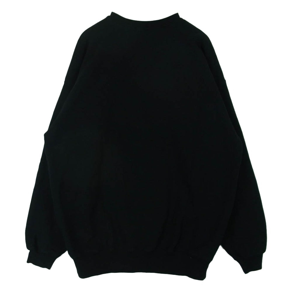 DESCENDANT ディセンダント 24AW 242ATDS-CSM13 DIRT CREW NECK ダート クルーネック パッチ ロゴ コットン 裏起毛 ポケット スウェット ブラック系 3【中古】