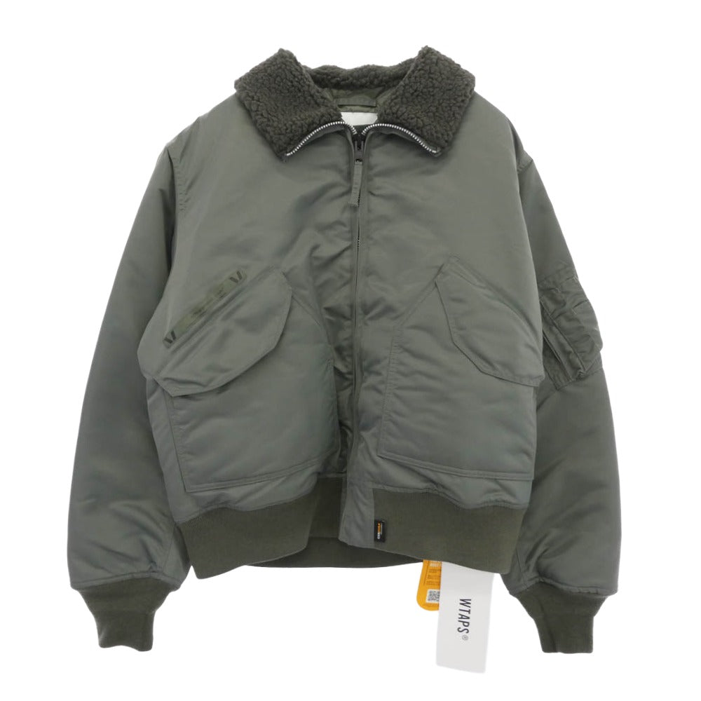 WTAPS ダブルタップス 25AW 252TQDTJKM02 ES JACKET NYLON SATIN CORDURA ナイロン サテン コーデュラ オリーブ 4【新古品】【未使用】【中古】