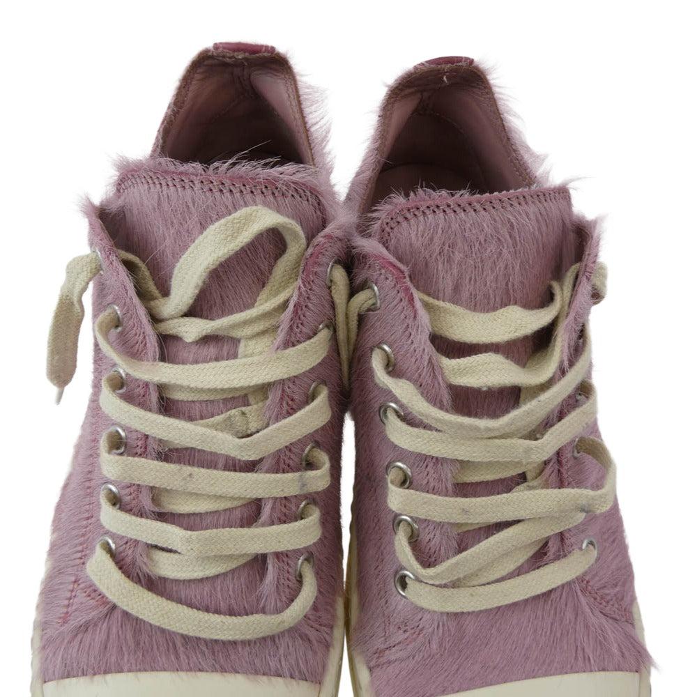 Rick Owens リックオウエンス RO01D2891LHL Lido low-top sneakers リド ファー ローカットスニーカー ピンク系 39【中古】