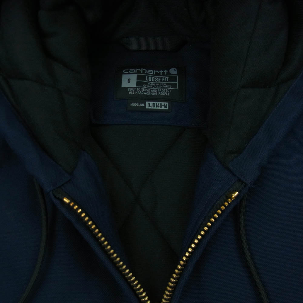 Carhartt カーハート OJ0140-M DUCK ACTIVE JACKET ダック アクティブ ジャケット アメリカ製 ダークネイビー系 S【中古】