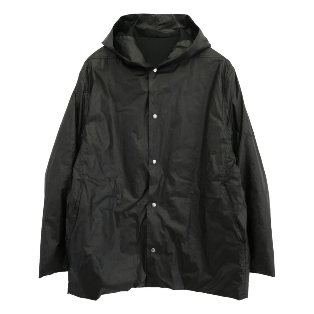 Rick Owens リックオウエンス 25AW RR02E1715-PCT Coated Poplin Cropped Mac Jacket コーティング ポプリン クロップド マック ジャケット ブラック系 46【美品】【中古】