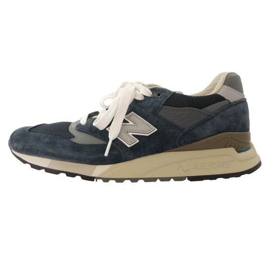 NEW BALANCE ニューバランス u998nv 998nv made in USA ABZORB USA製 アブゾーブ ソール ネイビー系 27.0cm【中古】