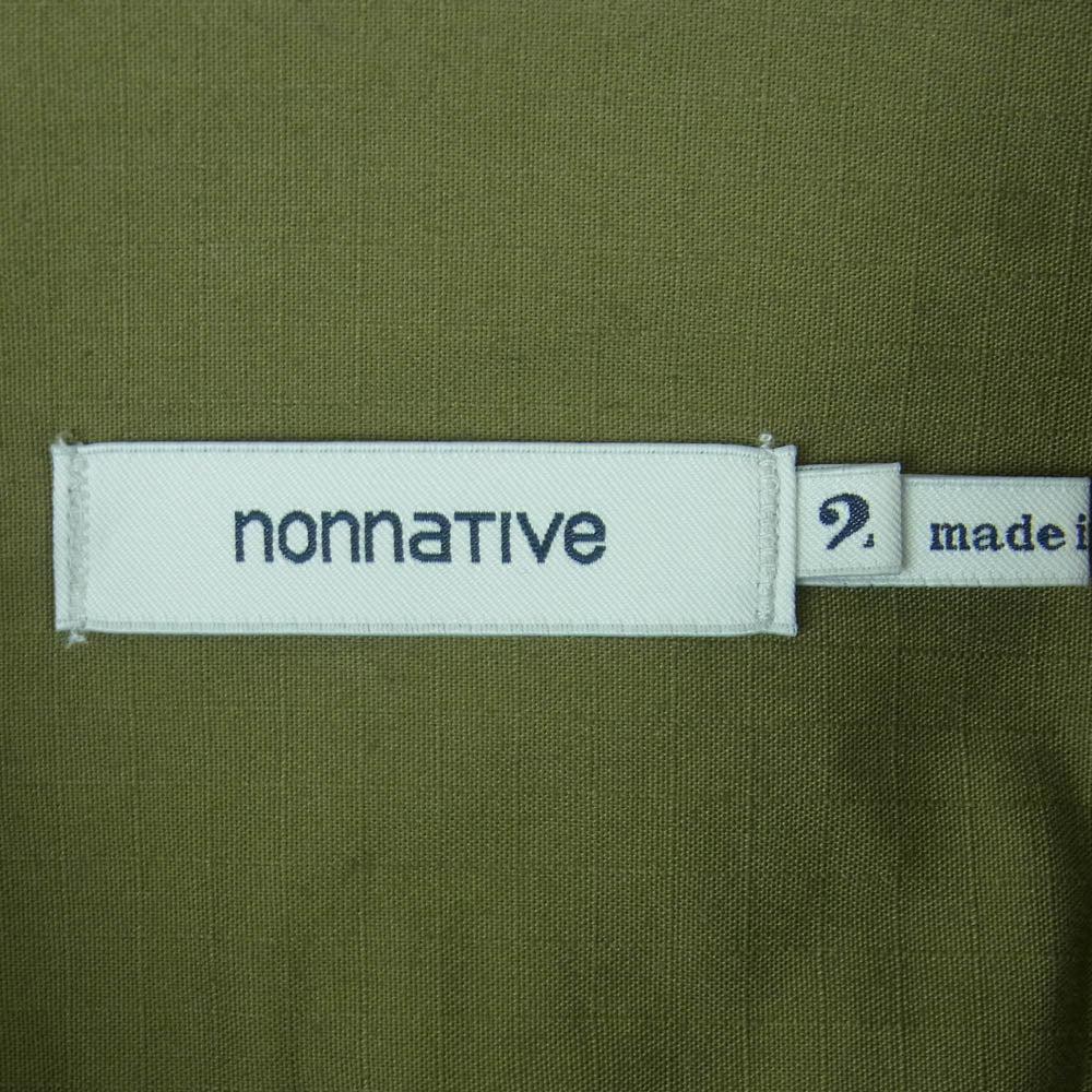 nonnative ノンネイティブ NN-S4214 RANCHER S/S SHIRT COTTON RIPSTOP リップストップ 半袖 シャツ グリーン系 2【中古】
