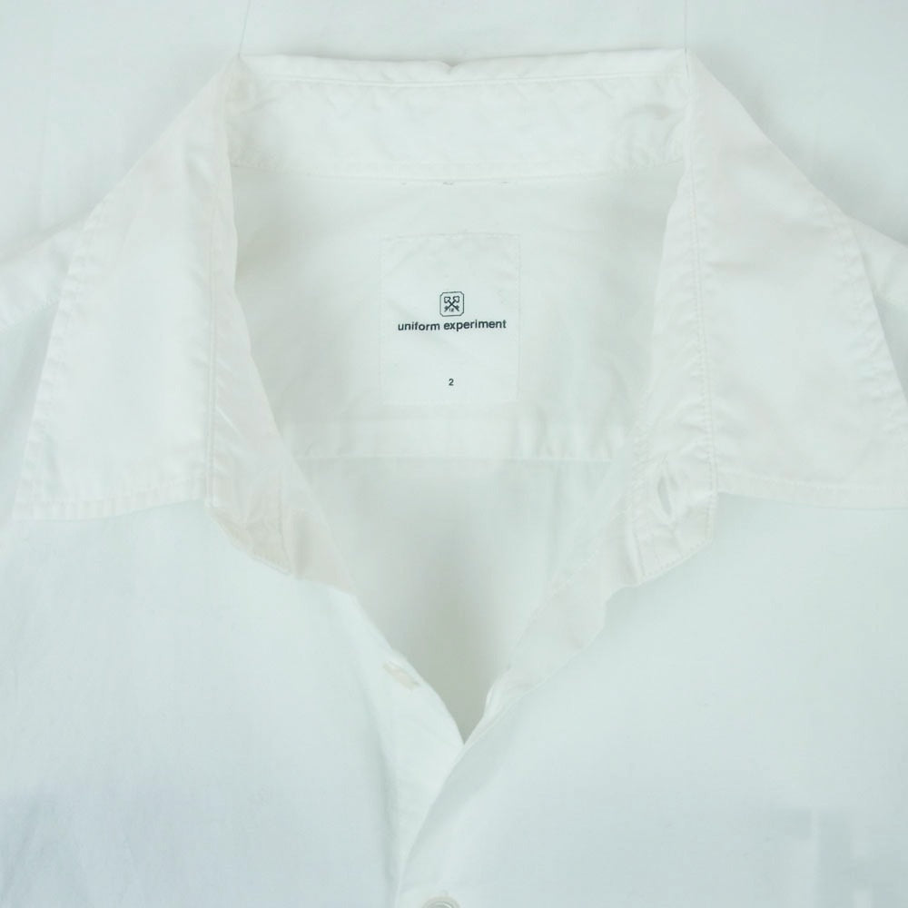 uniform experiment ユニフォームエクスペリメント 18AW UE-189012 PHILOSOPHY REGULAR COLLAR SHIRT 長袖 シャツ コットン 日本製 ホワイト系 2【中古】