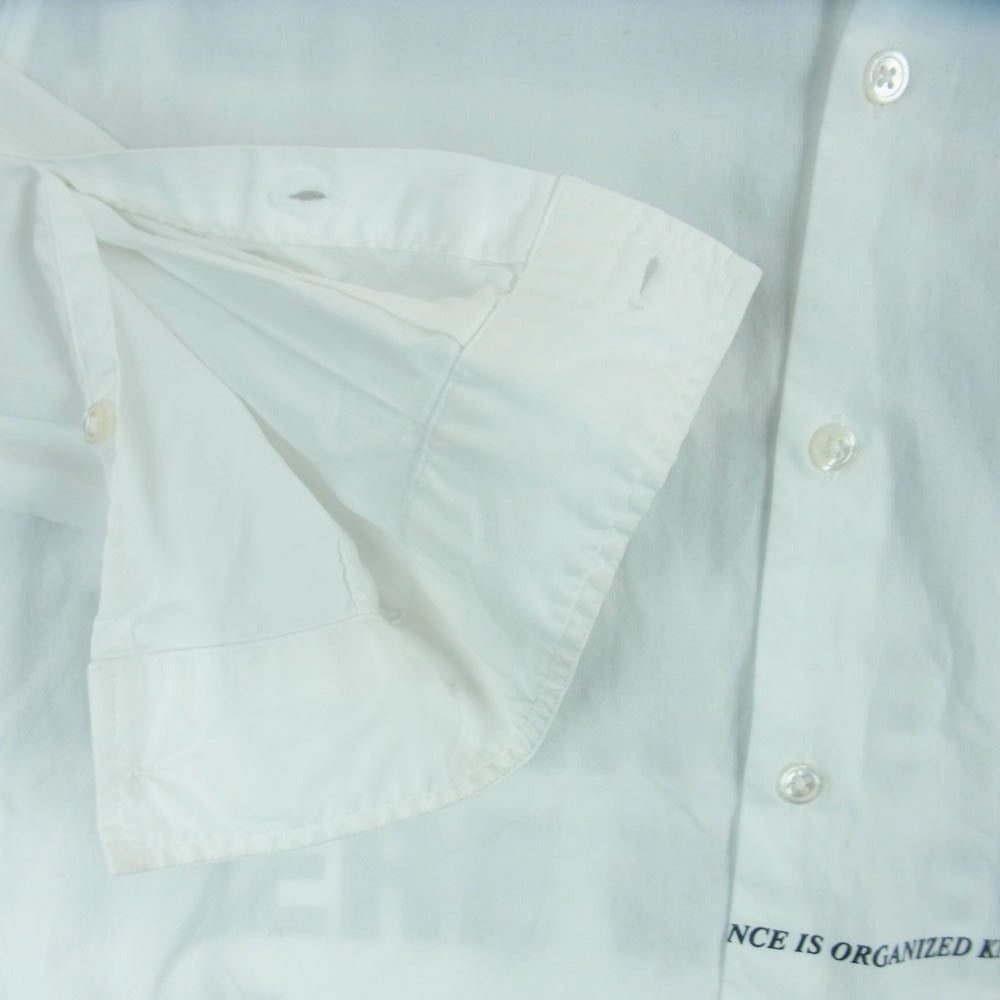 uniform experiment ユニフォームエクスペリメント 18AW UE-189012 PHILOSOPHY REGULAR COLLAR SHIRT 長袖 シャツ コットン 日本製 ホワイト系 2【中古】