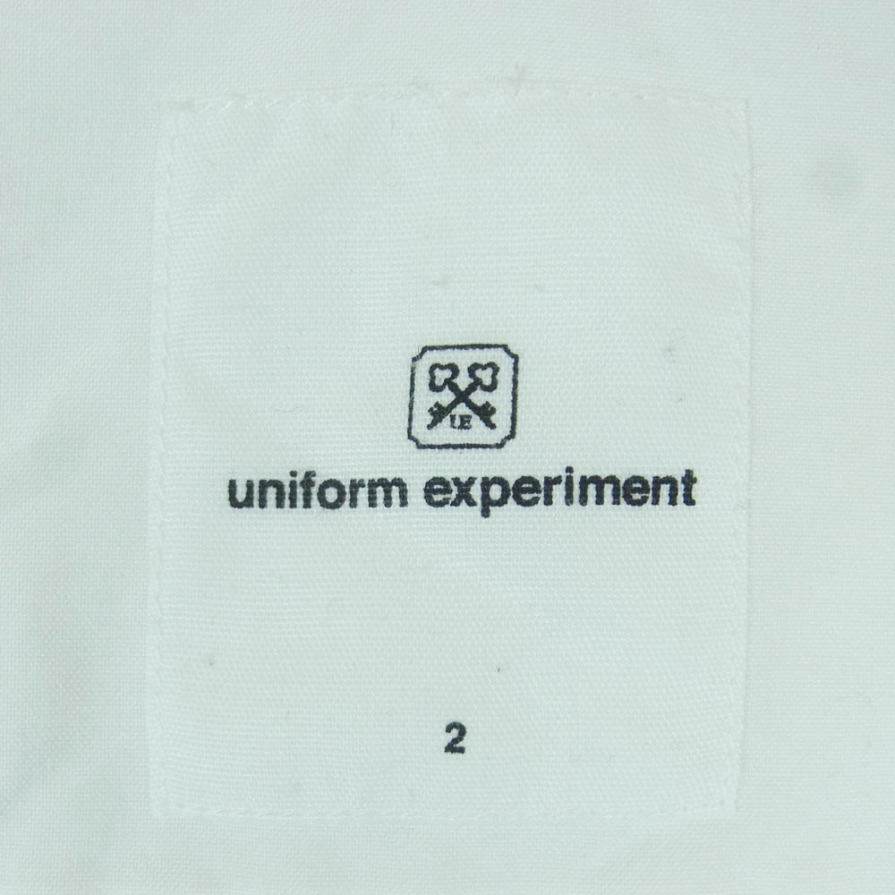 uniform experiment ユニフォームエクスペリメント 18AW UE-189012 PHILOSOPHY REGULAR COLLAR SHIRT 長袖 シャツ コットン 日本製 ホワイト系 2【中古】