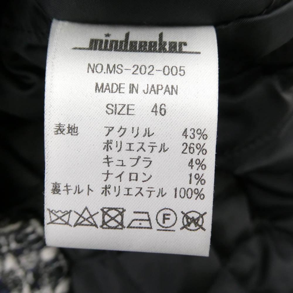 MINDSEEKER マインドシーカー MS-202-005 ツイード オーバーサイズ ジャケット ネイビー系 46【中古】