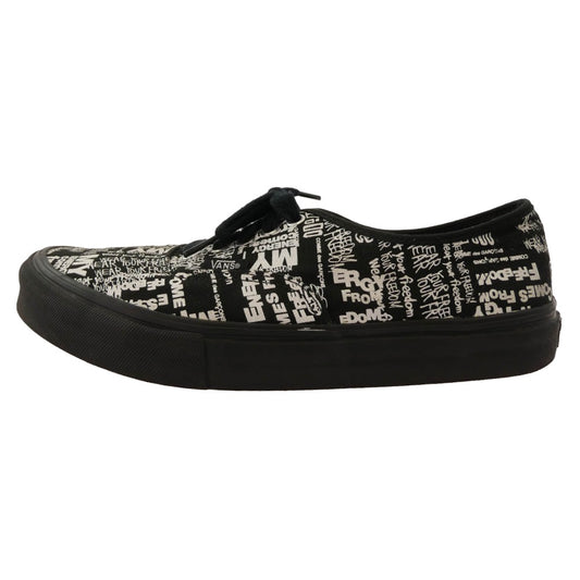 COMME des GARCONS コムデギャルソン 721278 ×VANS ヴァンズ 総柄 プリント ローカット スニーカー ブラック系 27cm【中古】
