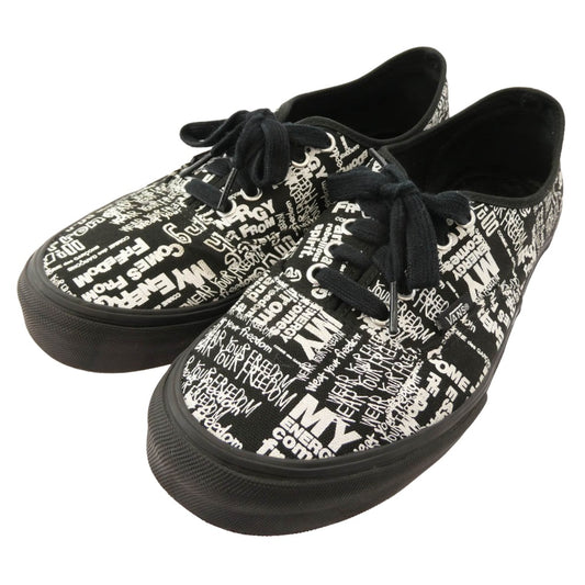 COMME des GARCONS コムデギャルソン 721278 ×VANS ヴァンズ 総柄 プリント ローカット スニーカー ブラック系 27cm【中古】