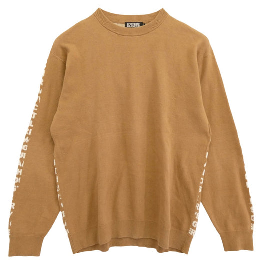 HYSTERIC GLAMOUR ヒステリックグラマー 21SS 02211NS02 HYSTERIC LOGO柄 ヒステリック ロゴ柄 ジャガード プルオーバー スウェット ベージュ系 L【中古】