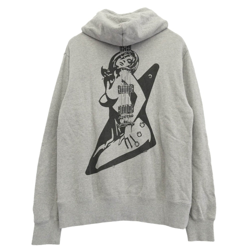 HYSTERIC GLAMOUR ヒステリックグラマー 20AW 02203CF11 GUITAR GIRL ギターガール プルオーバー ロゴプリント バックプリント グレー系 L【中古】