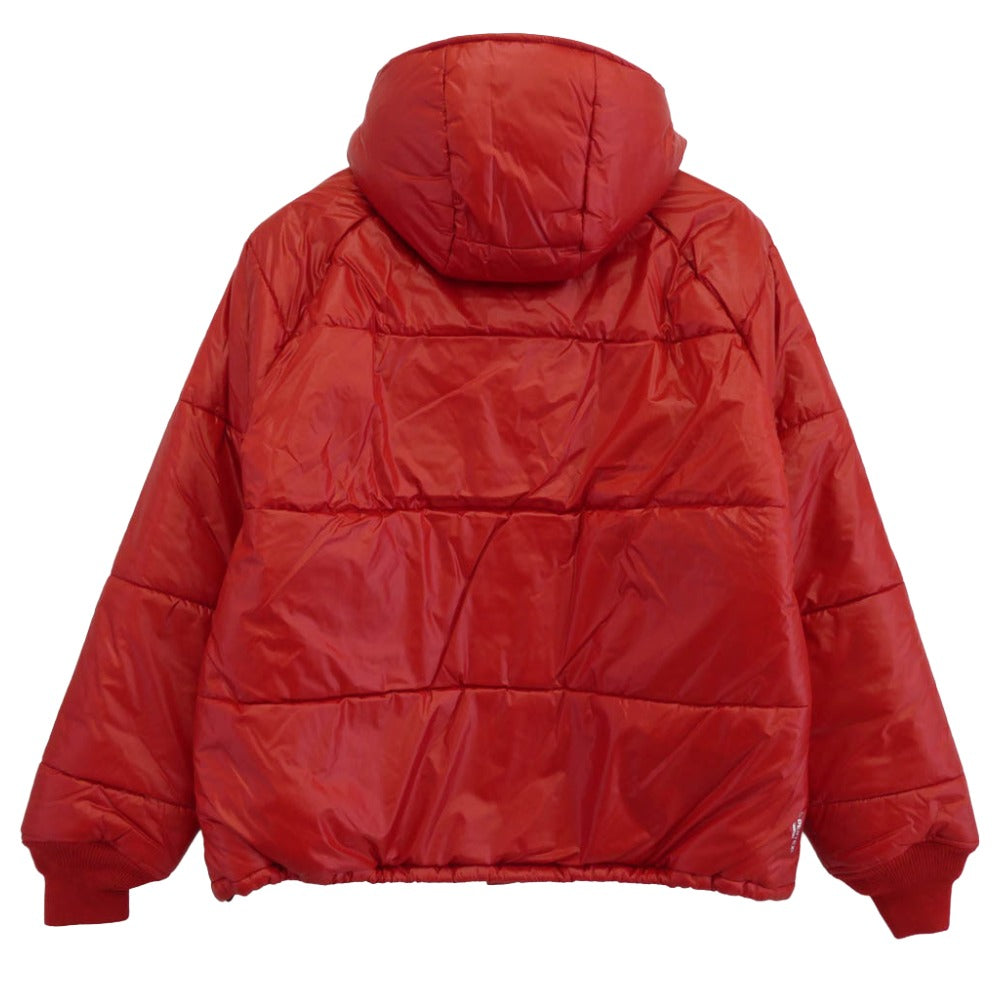 HYSTERIC GLAMOUR ヒステリックグラマー 23AW 02233AB03 HYSTERIC RACING ヒステリック レーシング ロゴ ワッペン フーデッド ブルゾン レッド系 L【新古品】【未使用】【中古】