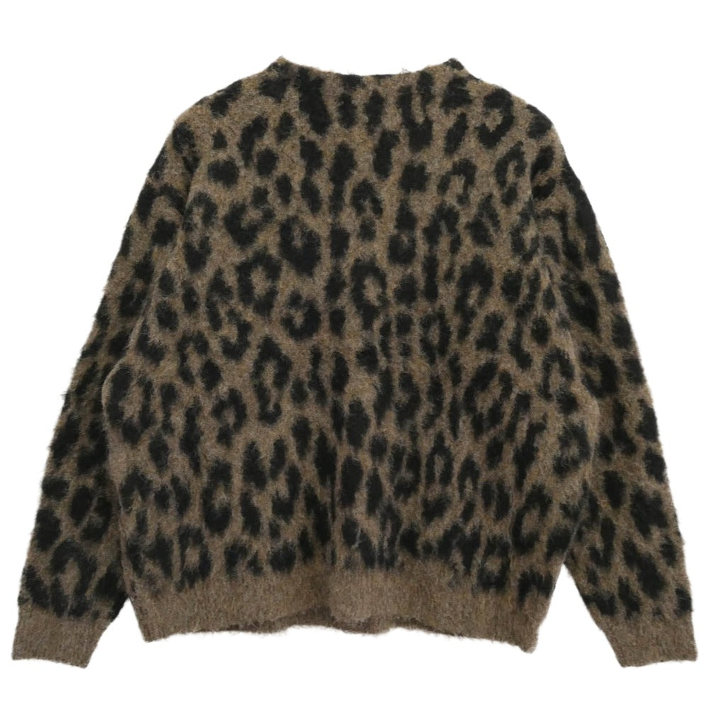 HYSTERIC GLAMOUR ヒステリックグラマー 22AW 02223ND03 起毛 レオパード ヒョウ柄 カーディガン ブラウン系 ブラック系 XL【新古品】【未使用】【中古】