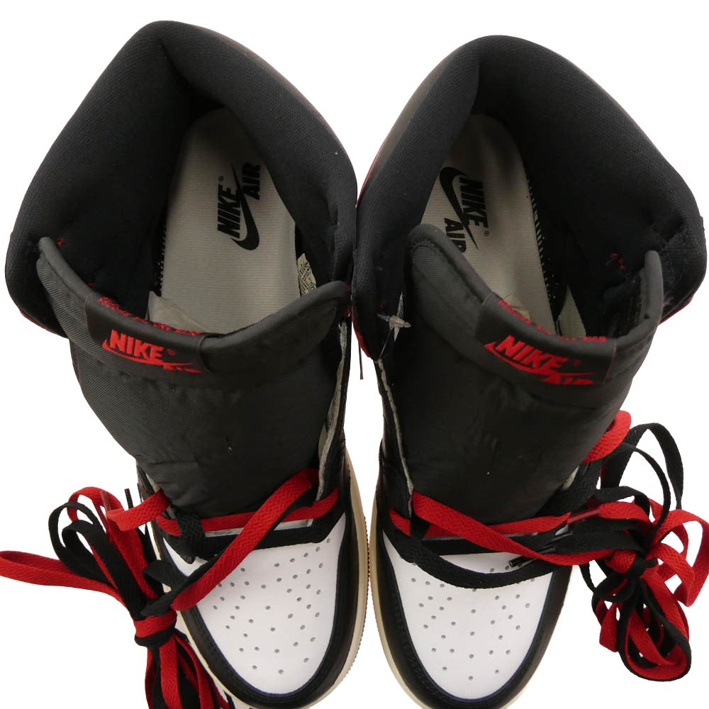 NIKE ナイキ DZ5485-106 Air Jordan 1 Retro High OG Black Toe Reimagined AJ1 エアジョーダン1 レトロ ハイカットスニーカー ブラック系 レッド系 27.5cm【新古品】【未使用】【中古】