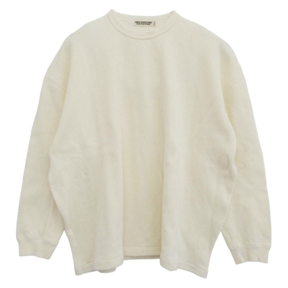 COOTIE クーティー Thermal L/S Tee サーマル ロング スリーブ カットソー ホワイト系 M【中古】