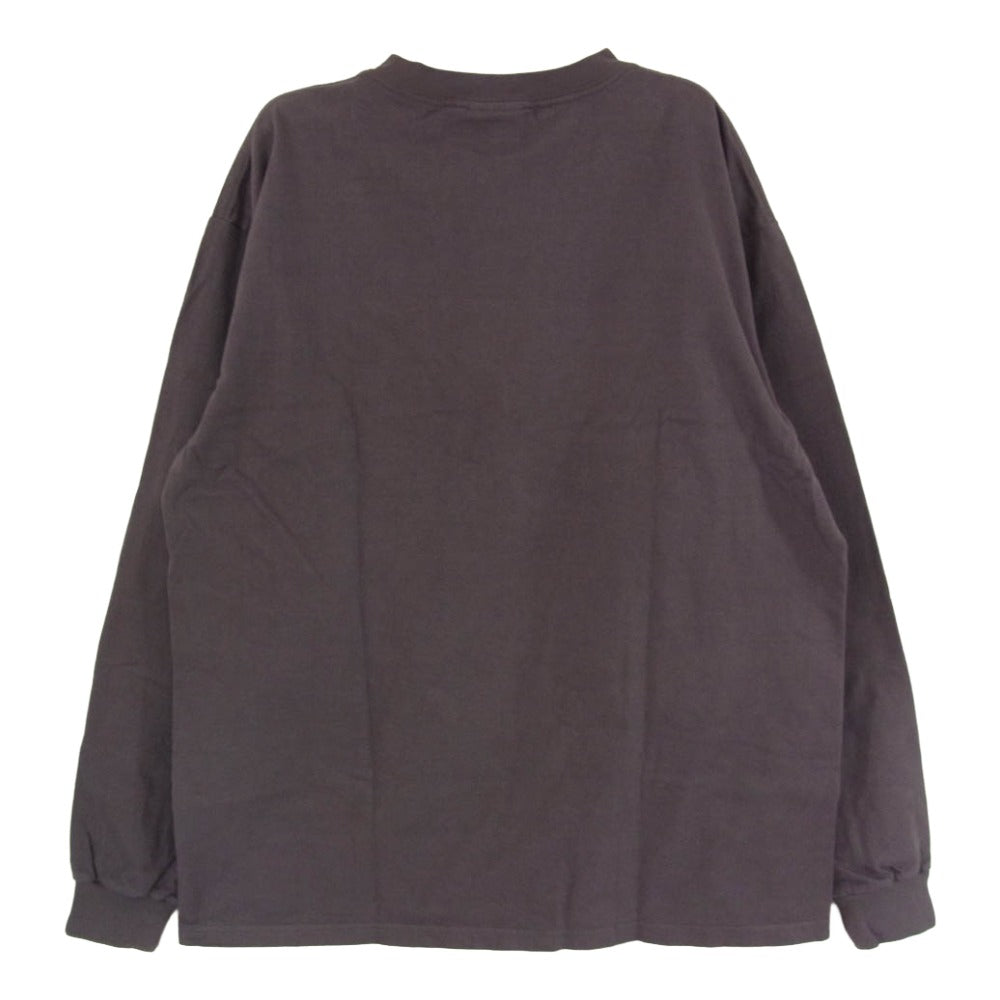 STANDARD CALIFORNIA スタンダードカリフォルニア D HEAVYWEIGHT MODERN TWIST SIGNS LOGO LONG SLEEVE T ロングスリーブ Tシャツ カットソー チャコール系 XL【美品】【中古】