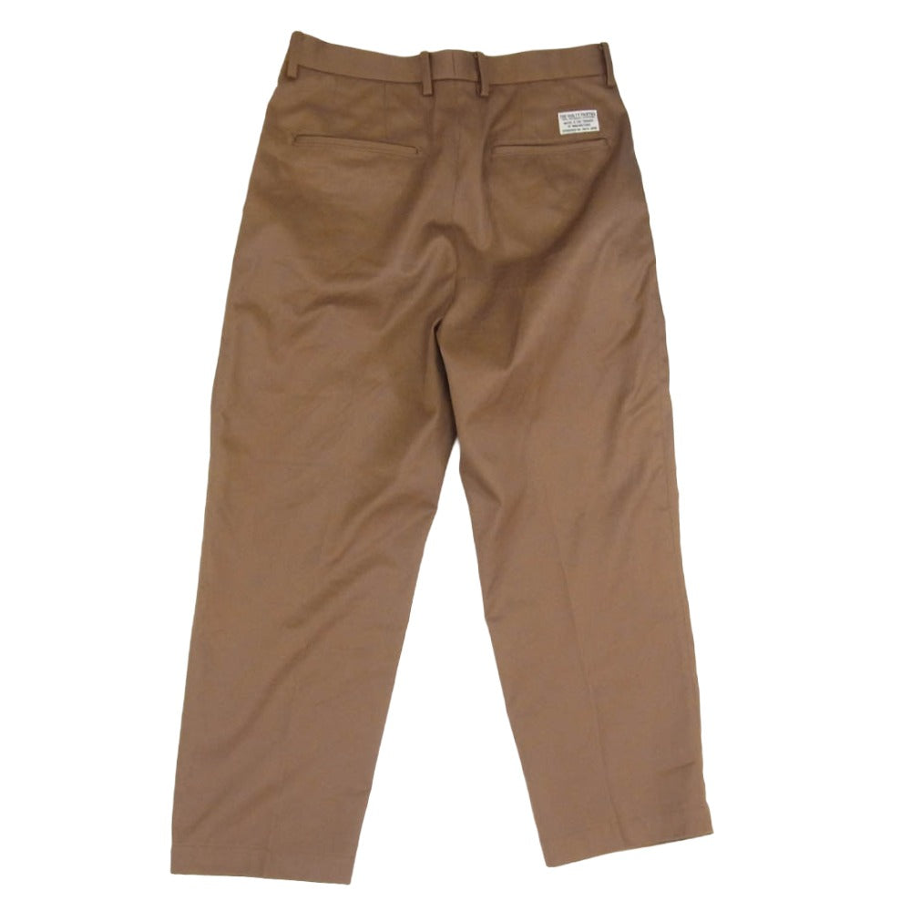 WACKO MARIA ワコマリア DOUBLE PLEATED CHINO TROUSERS ツータック チノ トラウザーパンツ ブラウン系 L【中古】