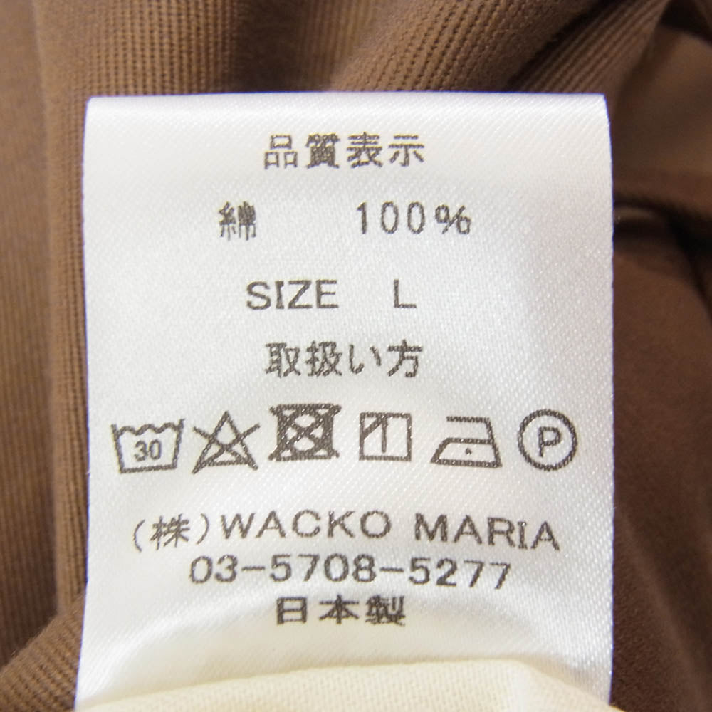 WACKO MARIA ワコマリア DOUBLE PLEATED CHINO TROUSERS ツータック チノ トラウザーパンツ ブラウン系 L【中古】
