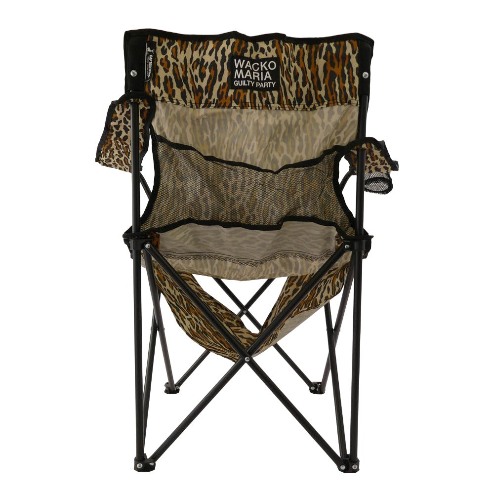 WACKO MARIA ワコマリア 25ss 25SS-WMA-GG15 CAPTAIN STAG LEOPARD LOUNGE CHAIR キャプテンスタッグ レオパード チェア ベージュ系【極上美品】【中古】