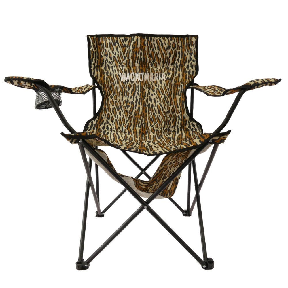 WACKO MARIA ワコマリア 25ss 25SS-WMA-GG15 CAPTAIN STAG LEOPARD LOUNGE CHAIR キャプテンスタッグ レオパード チェア ベージュ系【極上美品】【中古】