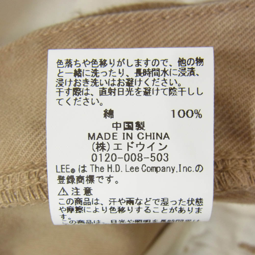 STANDARD CALIFORNIA スタンダードカリフォルニア LB0604 ×LEE Frisco Work Pants リー ワーク パンツ ブラウン系 34【中古】