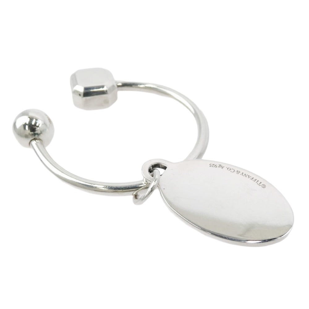 TIFFANY&Co. ティファニー オーバル タグ スクリューボール キーリング シルバー系【中古】