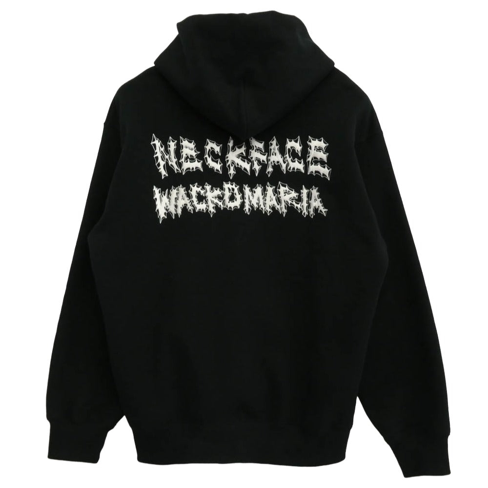 WACKO MARIA ワコマリア ×NECK FACE HEAVY WEIGHT PULLOVER HOODED SWEAT SHIRT ネックフェイス プルオーバーパーカー ブラック系 L【中古】