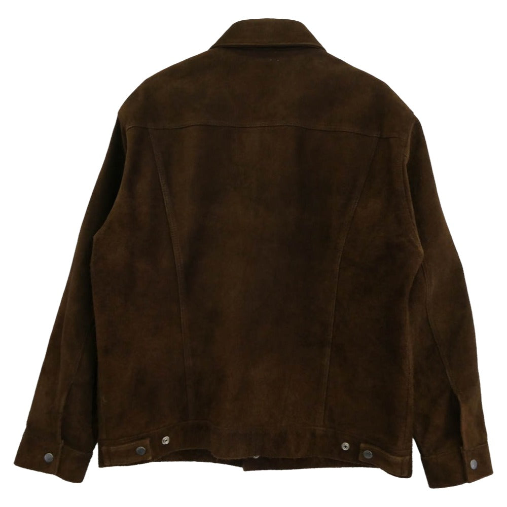 WACKO MARIA ワコマリア SUEDE LEATHER TRUCKER JACKET スエード レザー トラッカージャケット ブラウン系 M【中古】