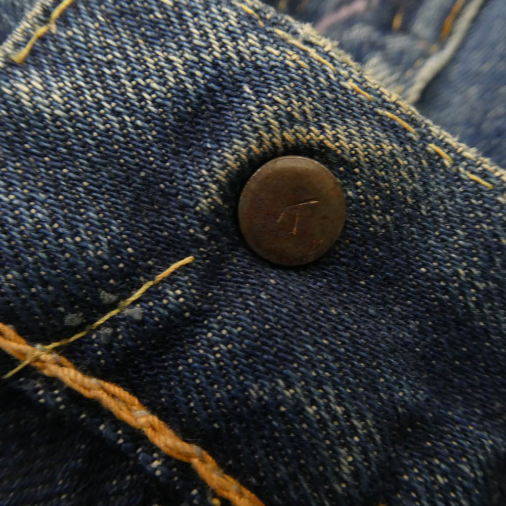 Levi's リーバイス Vintage ヴィンテージ 60s 505 BIGE ボタン裏刻印K Ｖステッチ 赤耳 両面不均等V ファスナー交換 デニム パンツ インディゴブルー系【中古】