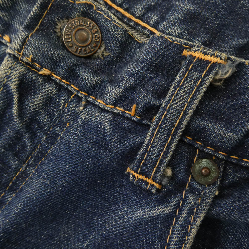 Levi's リーバイス Vintage ヴィンテージ 60s 505 BIGE ボタン裏刻印K Ｖステッチ 赤耳 両面不均等V ファスナー交換 デニム パンツ インディゴブルー系【中古】