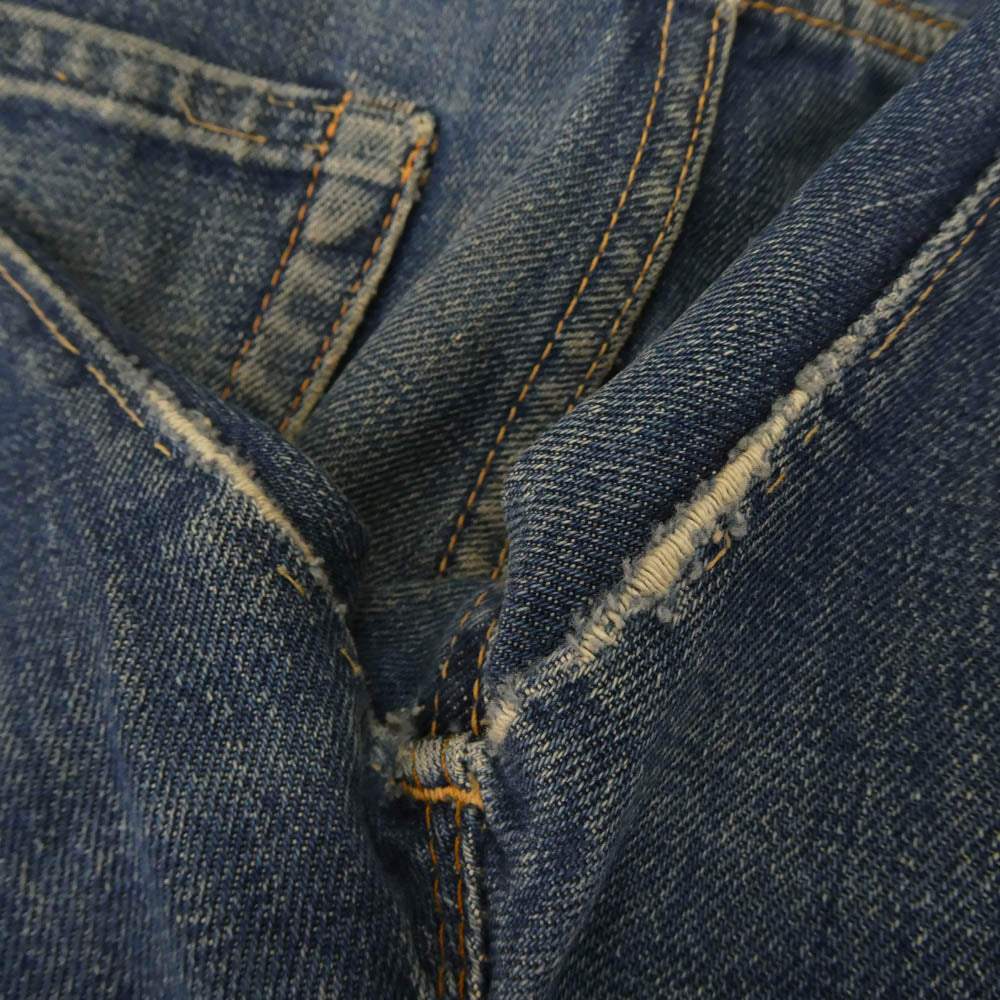 Levi's リーバイス Vintage ヴィンテージ 60s 505 BIGE ボタン裏刻印K Ｖステッチ 赤耳 両面不均等V ファスナー交換 デニム パンツ インディゴブルー系【中古】