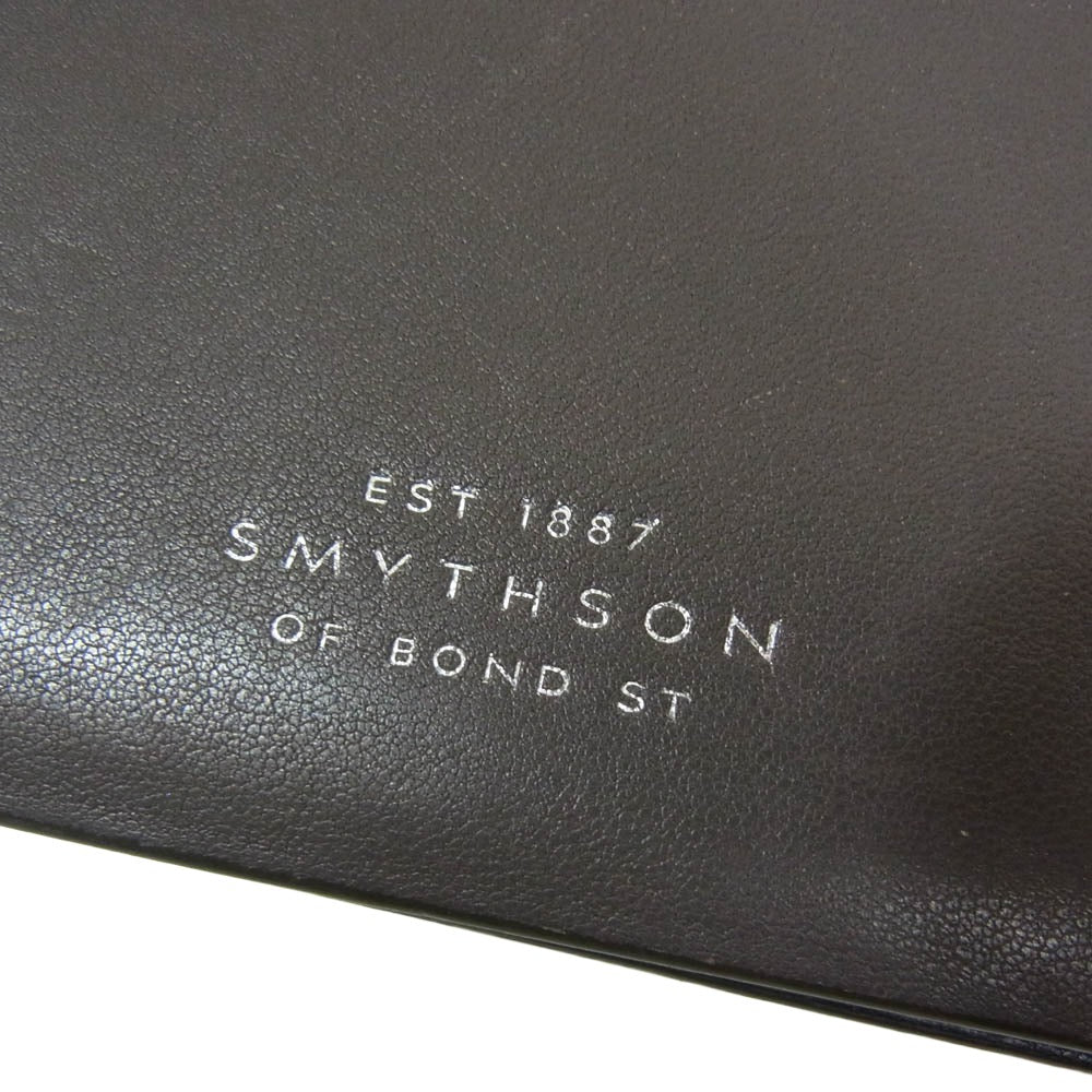 SMYTHSON スマイソン レザー ロングウォレット 札入れ 長財布 グレー系【中古】